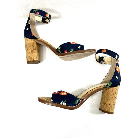 Jessica Simpson Heels Womens Size 6 Cherries Strawberries Open Toe Ankle Strap - Picture 7 of 14